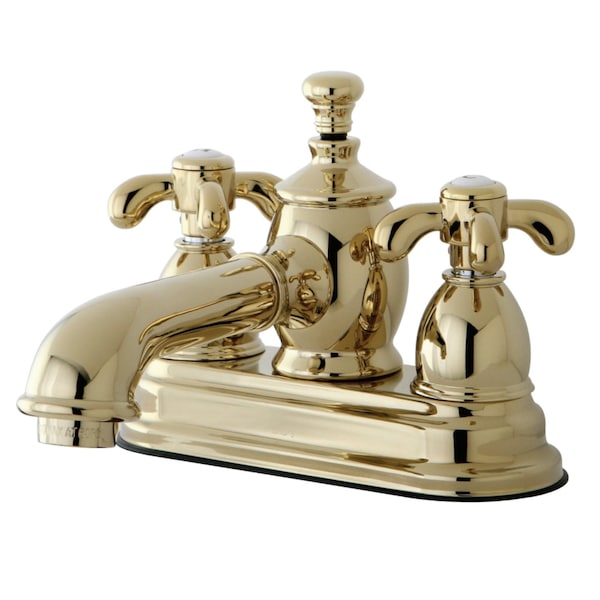 KS7002TX 4" Centerset Bathroom Faucet, Polished Brass